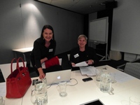Dr Caroline Miller and Dr Lyn Roberts, 29 May 2015.